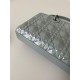 Dior Lady D-Joy Medium Bag In Grey Calfskin with Diamond Motif