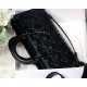 Dior Lady D-Joy Medium Bag In Black Calfskin with Diamond Motif