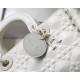 Dior Lady D-Joy Medium Bag In White Calfskin with Diamond Motif