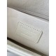 Dior Lady D-Joy Medium Bag In White Calfskin with Diamond Motif