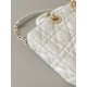 Dior Lady D-Joy Medium Bag In White Cannage Lambskin