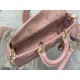 Dior Lady D-Joy Medium Bag In Peony Pink Cannage Lambskin