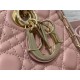 Dior Lady D-Joy Medium Bag In Peony Pink Cannage Lambskin