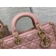 Dior Lady D-Joy Medium Bag In Peony Pink Cannage Lambskin