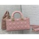 Dior Lady D-Joy Medium Bag In Peony Pink Cannage Lambskin