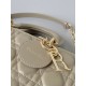 Dior Lady D-Joy Medium Bag In Sand Cannage Lambskin