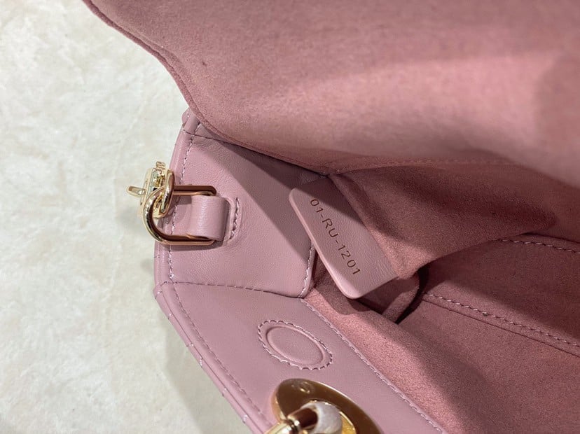 Dior Lady D-Joy Small Bag In Peony Pink Cannage Lambskin