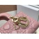 Dior Lady D-Joy Small Bag In Peony Pink Cannage Lambskin