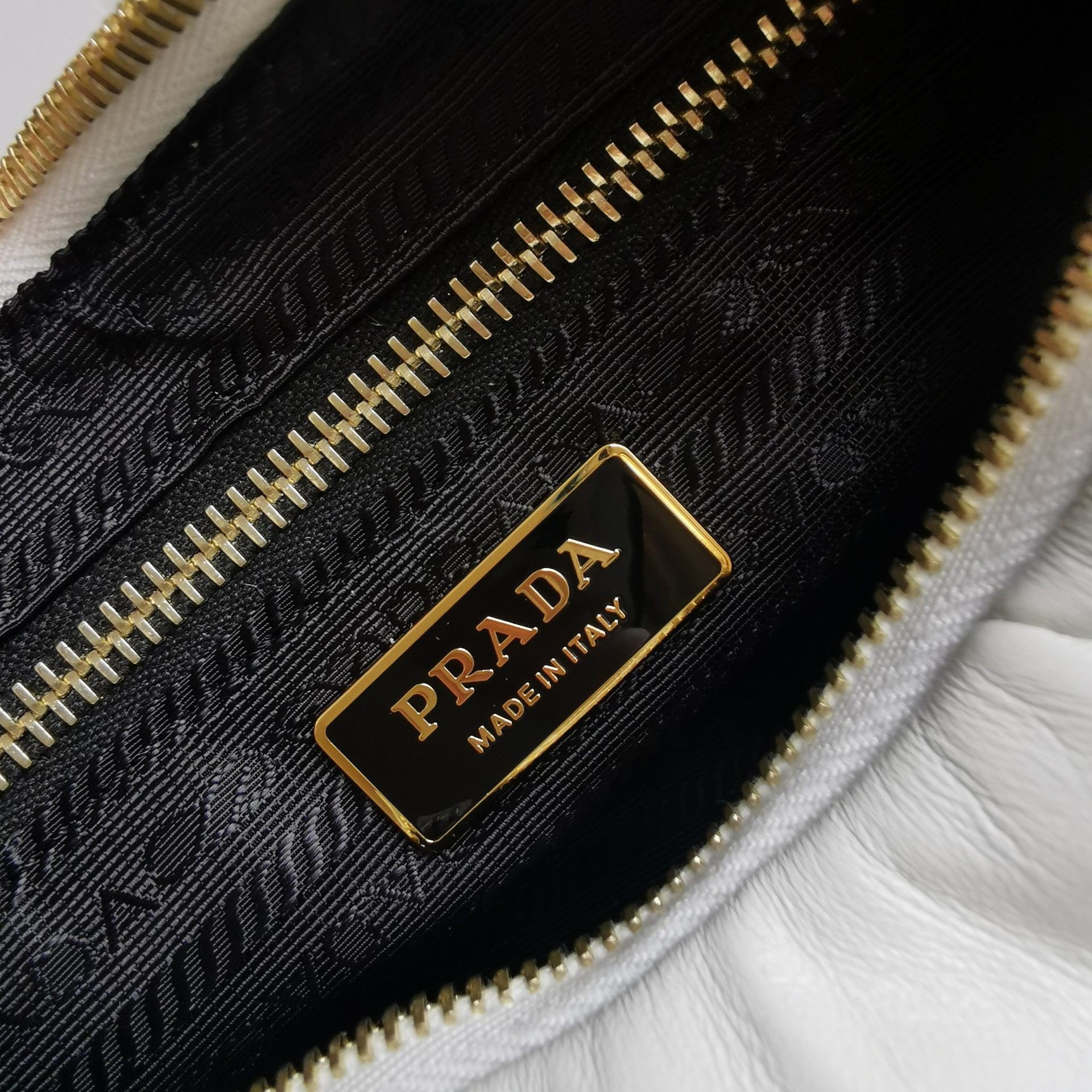 Prada System Patchwork Bag in White Nappa Leather