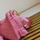 Prada Re-Edition 2005 Shoulder Bag In Pink Raffia