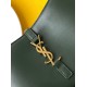 Saint Laurent Le 5 À 7 Hobo Bag in Green Smooth Leather