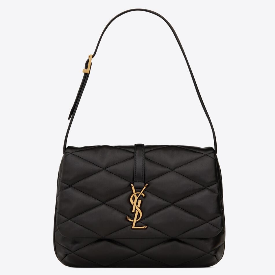 Saint Laurent Le 57 Hobo Bag in Black Quilted Lambskin