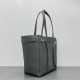 Celine Small Cabas Phantom Bag In Grey Grained Calfskin