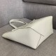 Celine Small Cabas Phantom Bag In White Grained Calfskin