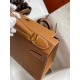 Hermes Kelly Sellier 28 Handmade Bag In Gold Epsom Calfskin