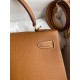 Hermes Kelly Sellier 28 Handmade Bag In Gold Epsom Calfskin