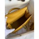 Hermes Kelly Sellier 28 Handmade Bag In Jaune Ambre Epsom Calfskin