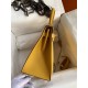 Hermes Kelly Sellier 28 Handmade Bag In Jaune Ambre Epsom Calfskin