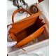 Hermes Kelly Sellier 28 Handmade Bag In Orange Epsom Calfskin