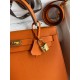 Hermes Kelly Sellier 28 Handmade Bag In Orange Epsom Calfskin