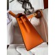 Hermes Kelly Sellier 28 Handmade Bag In Orange Epsom Calfskin