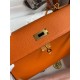 Hermes Kelly Sellier 28 Handmade Bag In Orange Epsom Calfskin