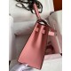 Hermes Kelly Sellier 28 Handmade Bag In Rose Confetti Epsom Calfskin