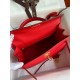 Hermes Kelly Sellier 28 Handmade Bag In Red Epsom Calfskin