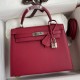 Hermes Kelly Sellier 28 Handmade Bag In Ruby Epsom Calfskin