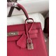 Hermes Kelly Sellier 28 Handmade Bag In Ruby Epsom Calfskin