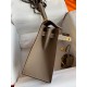 Hermes Kelly Sellier 28 Handmade Bag In Taupe Epsom Calfskin