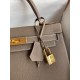 Hermes Kelly Sellier 28 Handmade Bag In Taupe Epsom Calfskin