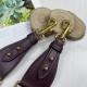 Dior Shoulder Strap in Bordeaux Oblique Embroidery with Medallions