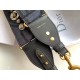 Dior Shoulder Strap in Blue Camouflage Embroidery with Medallions