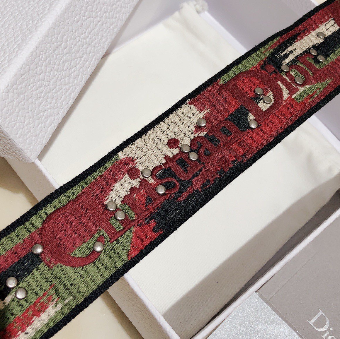 Dior Shoulder Strap in Bohemian-inspired Canvas with Medallions