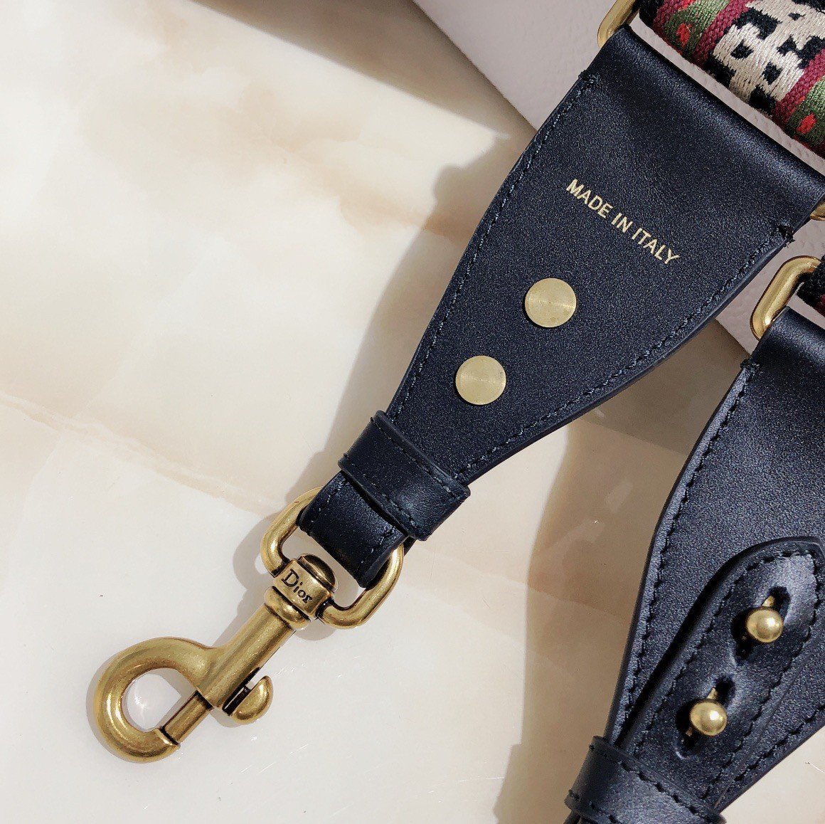 Dior Shoulder Strap in Bohemian-inspired Canvas with Medallions