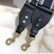 Dior Shoulder Strap in Blue Embroidery Canvas