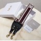 Dior Shoulder Strap in Bordeaux Embroidery Canvas