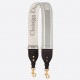 Dior Shoulder Strap in Grey Embroidery Canvas