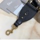 Dior Shoulder Strap in Black Embroidery Canvas