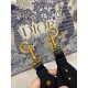 Dior Shoulder Strap in Blue Dior Oblique Embroidered Velvet