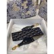 Dior Shoulder Strap in Blue Dior Oblique Embroidered Velvet