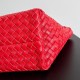 Bottega Veneta Cabat Mini Bag In Red Intrecciato Lambskin