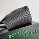 Bottega Veneta Cabat Medium Bag In Black Intrecciato Lambskin