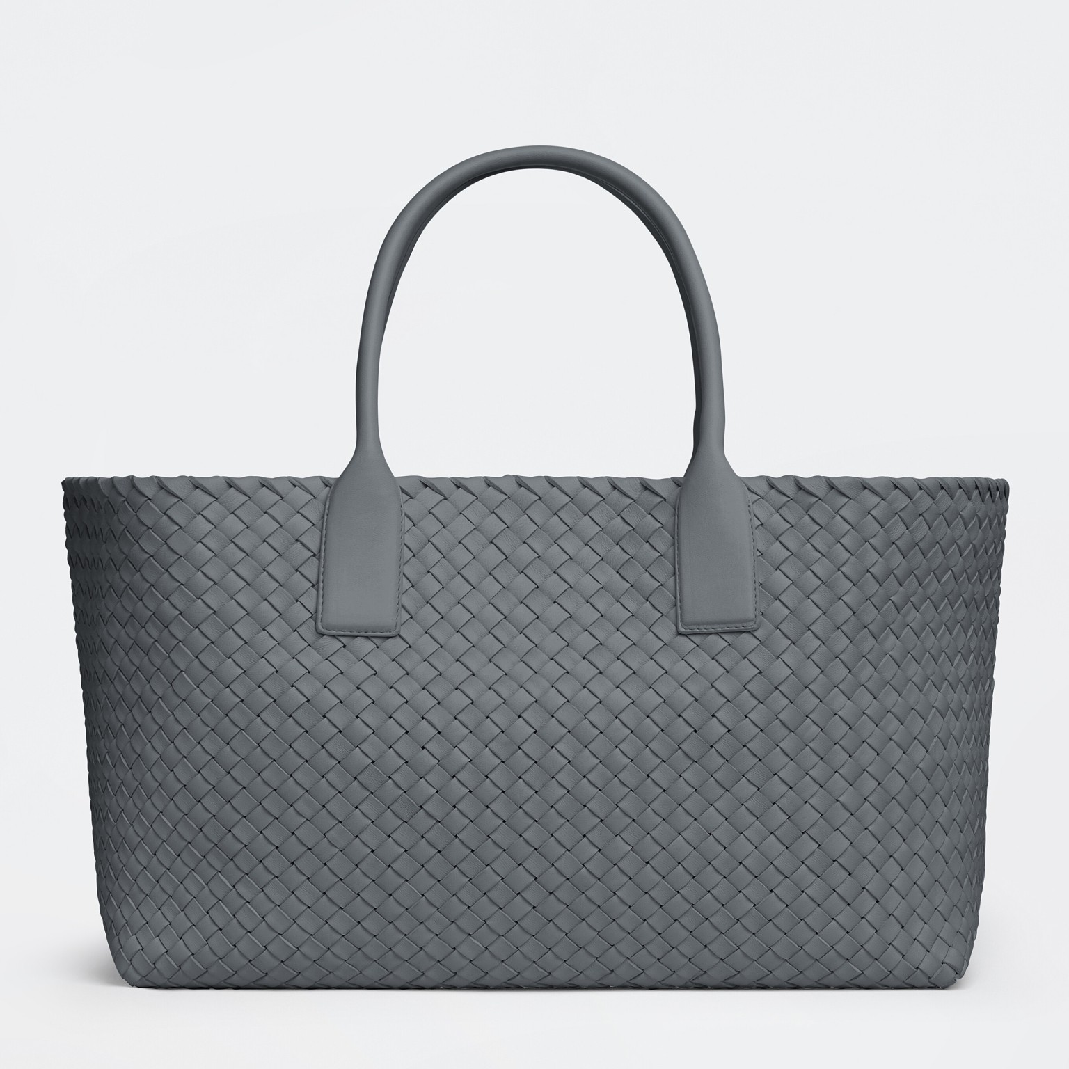 Bottega Veneta Cabat Medium Bag In Thunder Intrecciato Lambskin