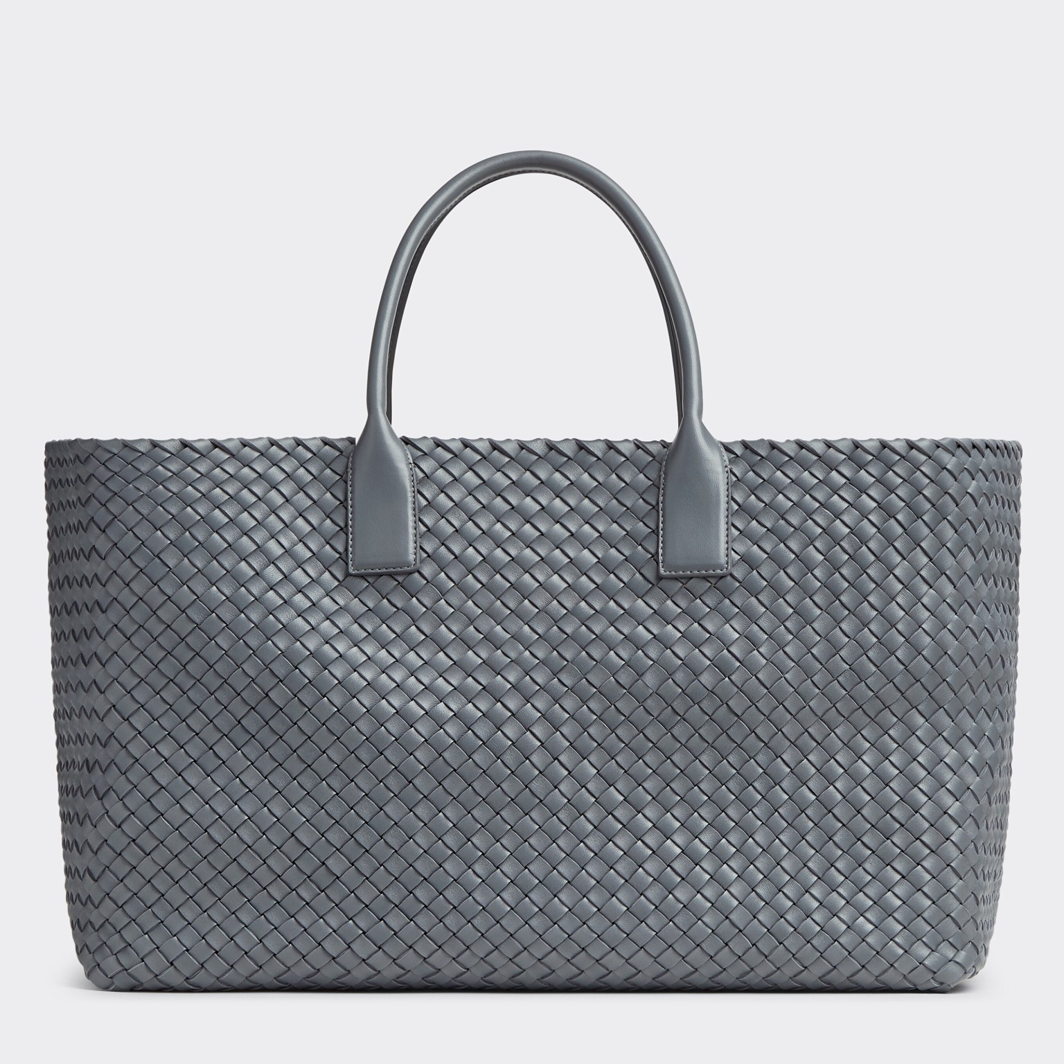 Bottega Veneta Cabat Large Bag In Thunder Intrecciato Lambskin