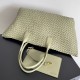 Bottega Veneta Cabat Large Bag In Travertine Intrecciato Lambskin