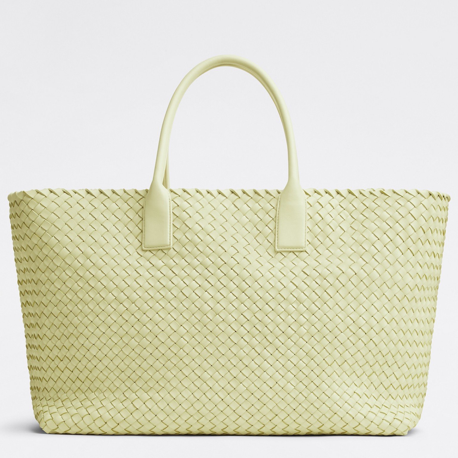 Bottega Veneta Cabat Large Bag In Zest WashedIntrecciato Lambskin