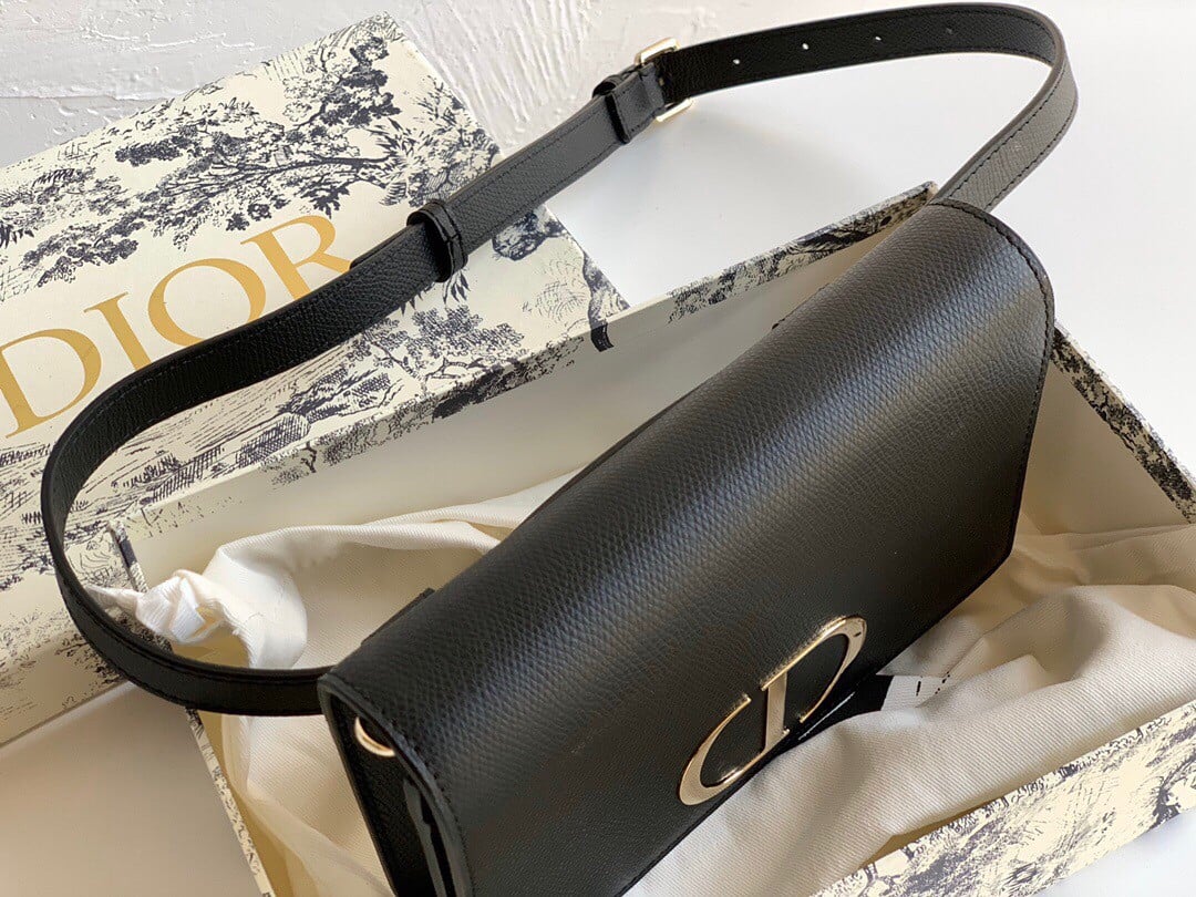 Dior 30 Montaigne 2 In 1 Belt Bag In Black Calfskin