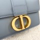 Dior 30 Montaigne Micro Bag In Grey Box Calfskin